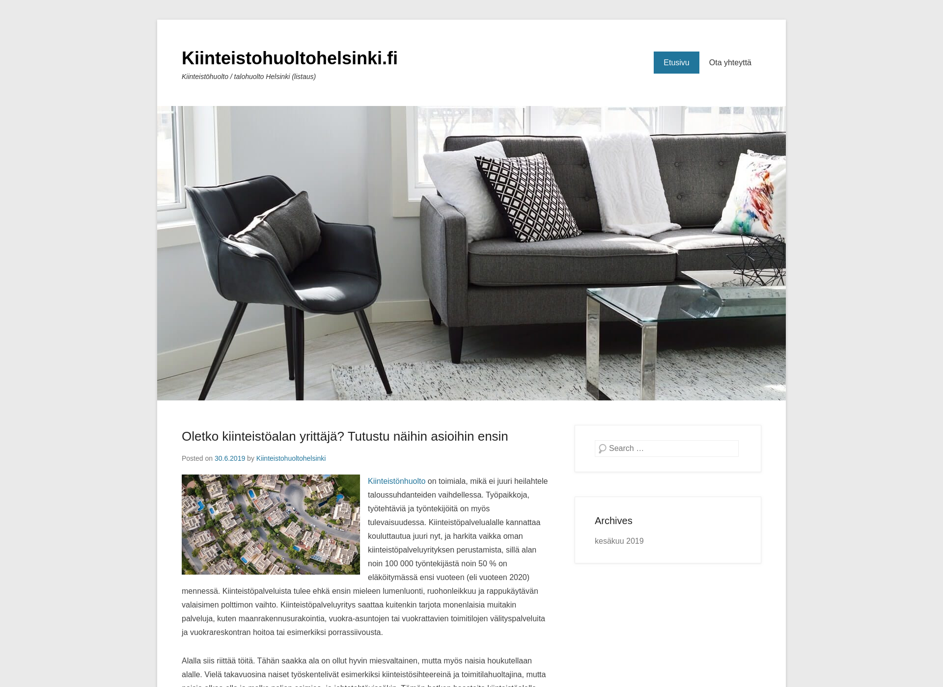 Screenshot for kiinteistohuoltohelsinki.fi