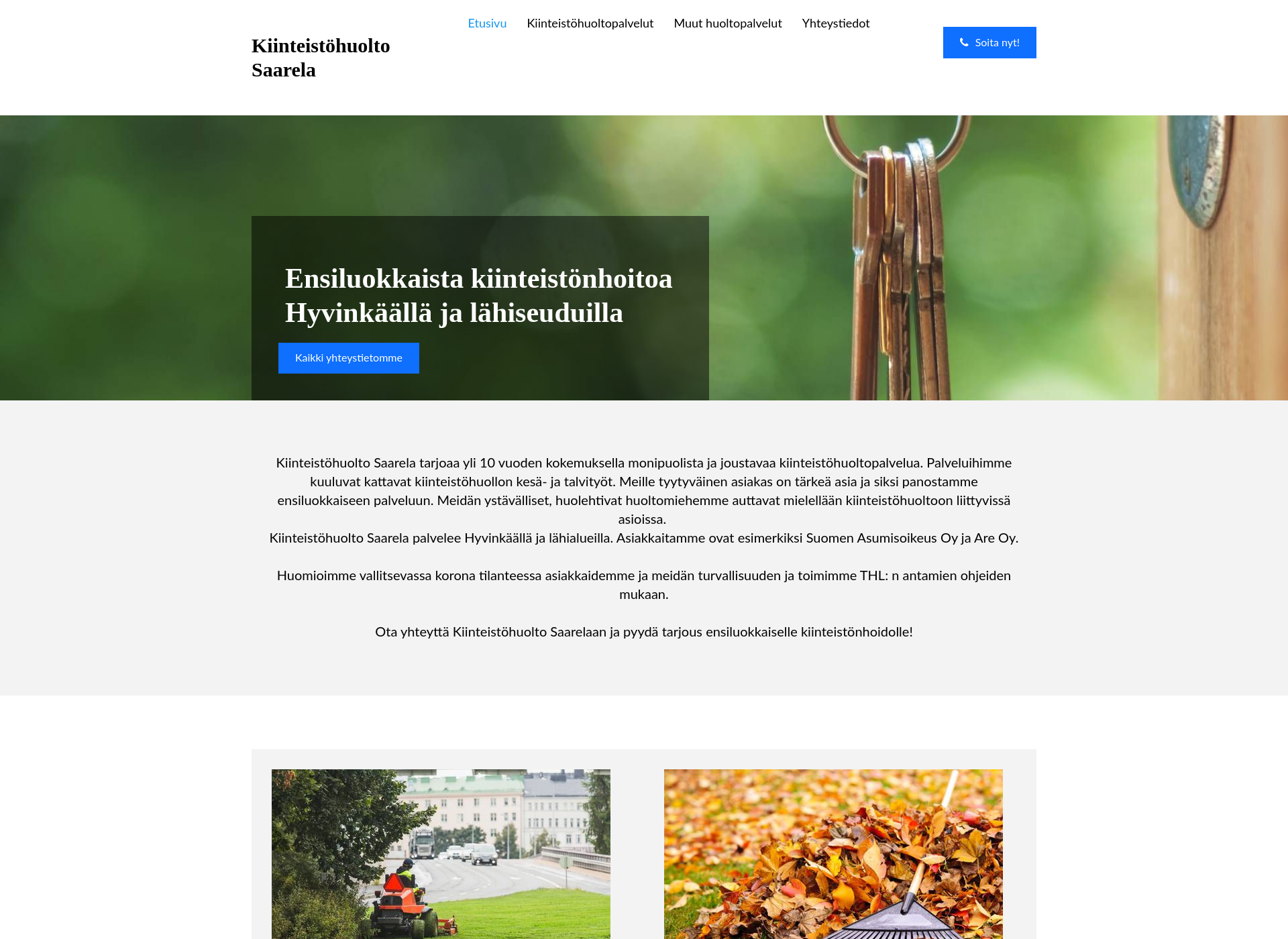 Screenshot for kiinteistohuoltosaarela.fi