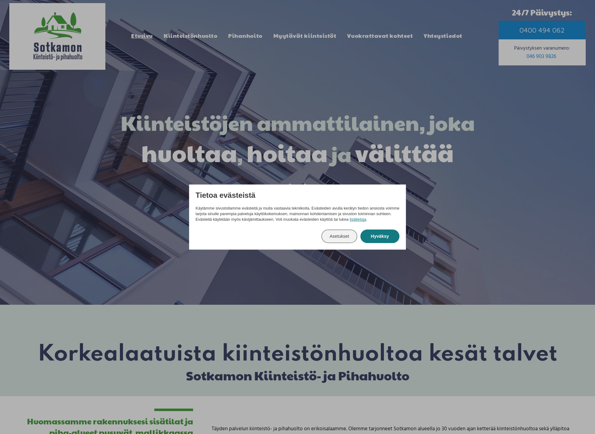 Screenshot for kiinteistojapihahuolto.fi