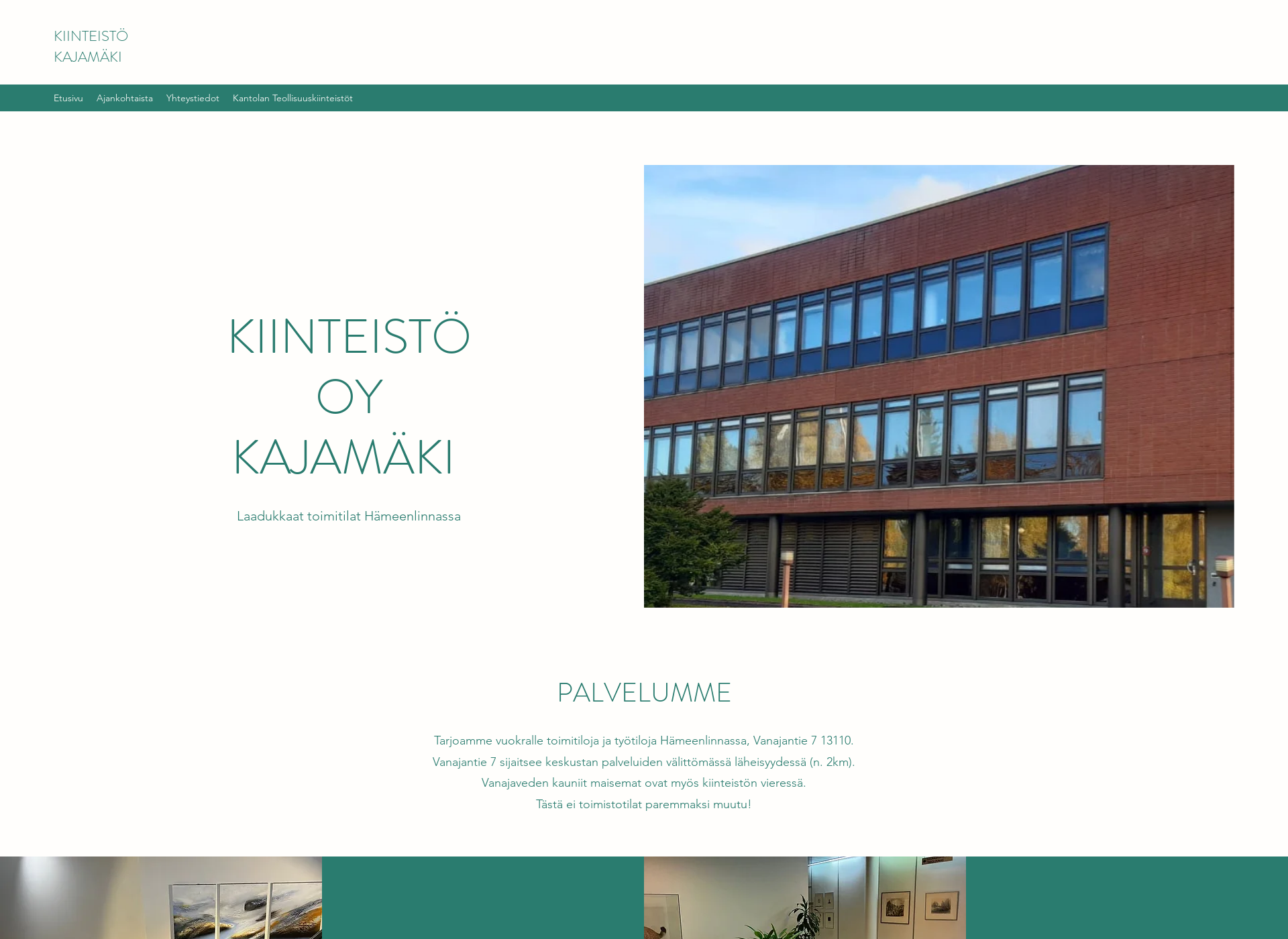 Skärmdump för kiinteistokajamaki.fi