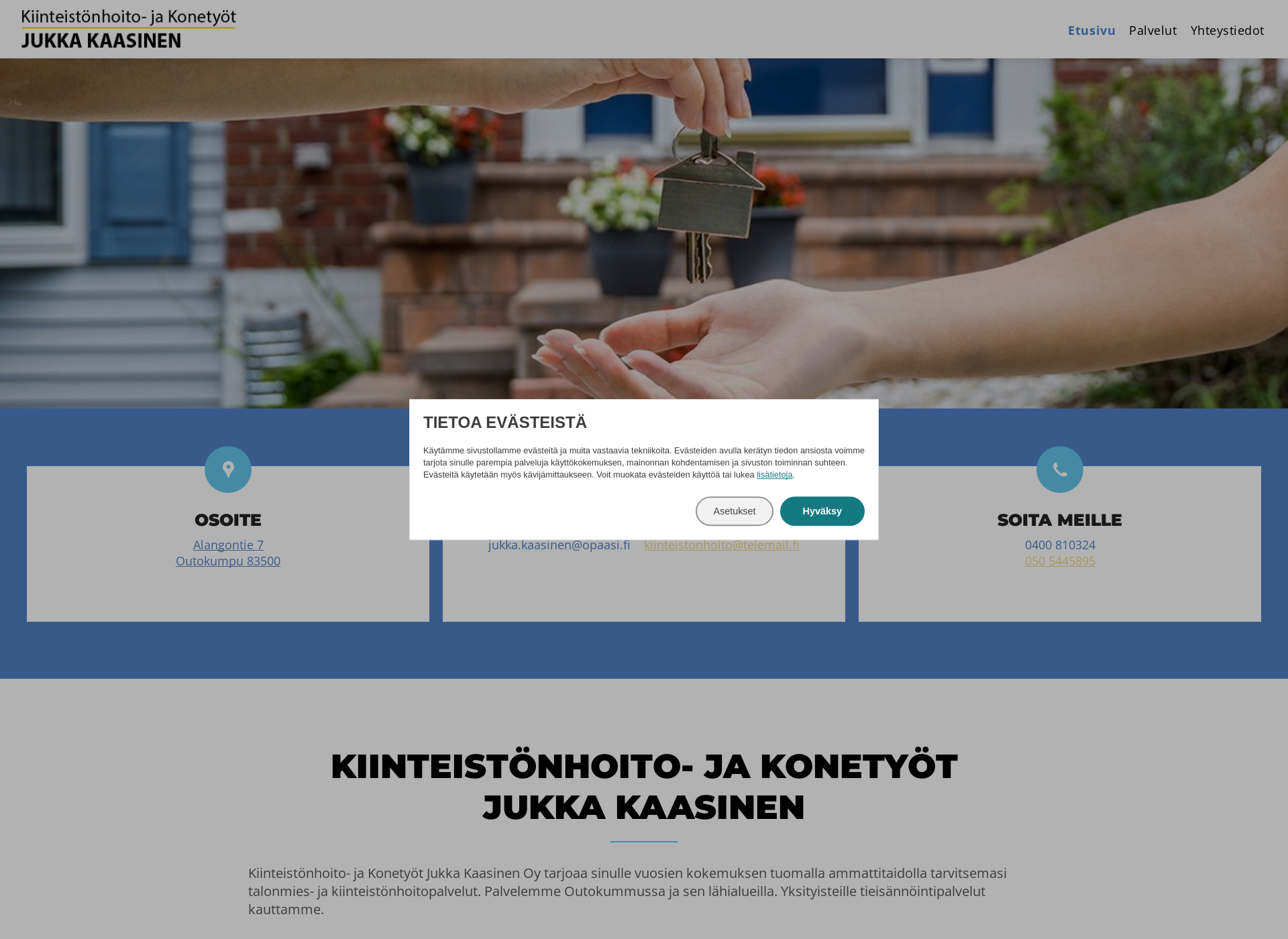 Screenshot for kiinteistonhoitokaasinen.fi