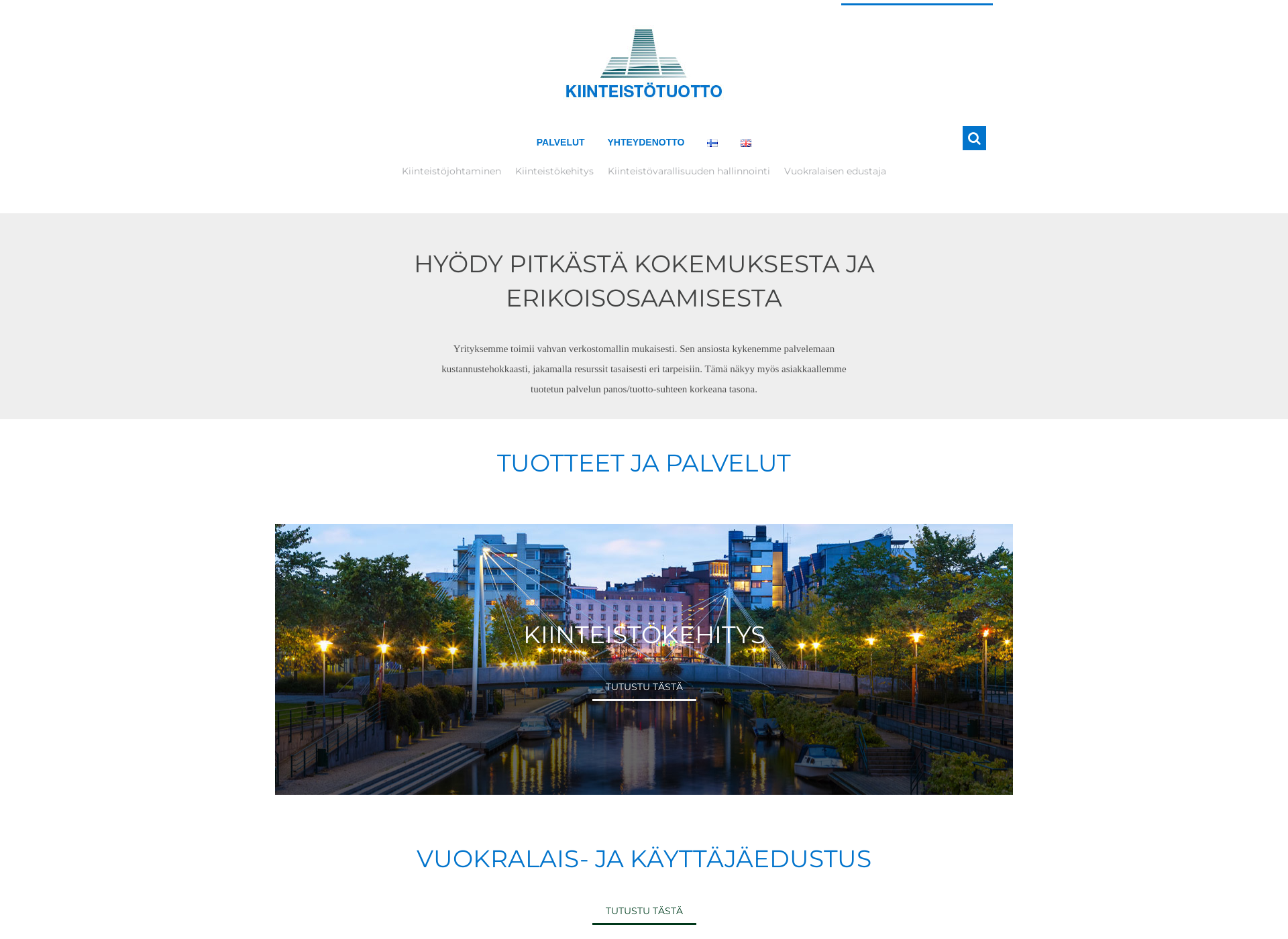 Screenshot for kiinteistotuotto.fi