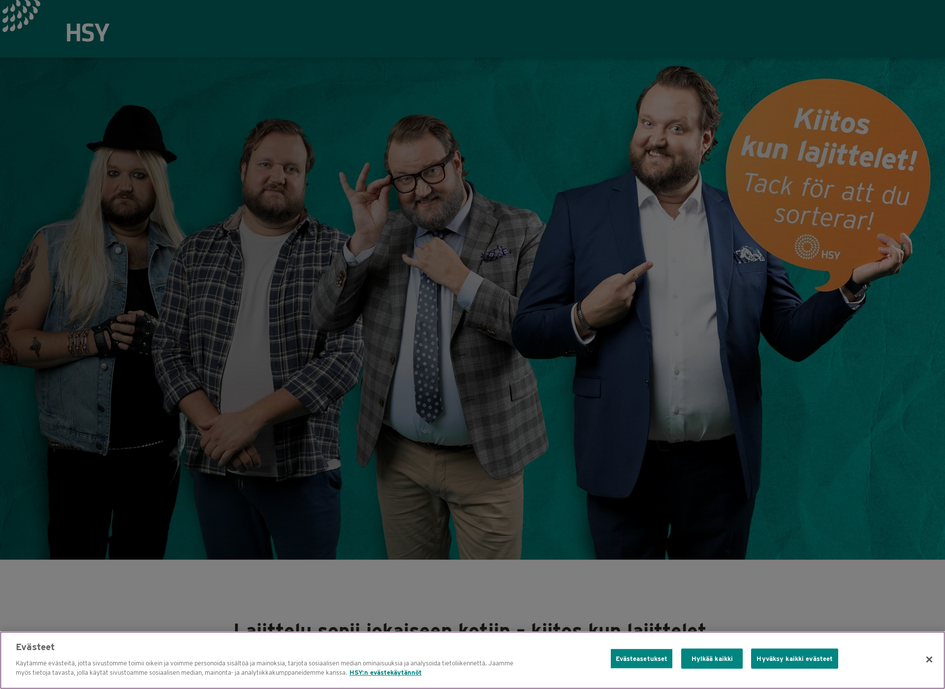Screenshot for kiitoskunlajittelet.fi