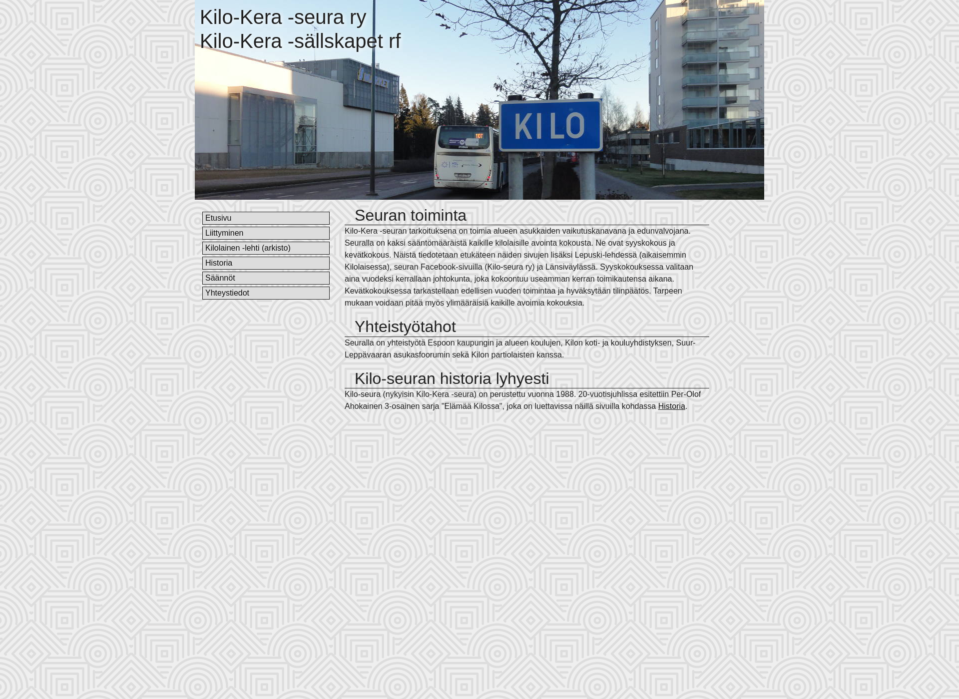 Screenshot for kiloseura.fi