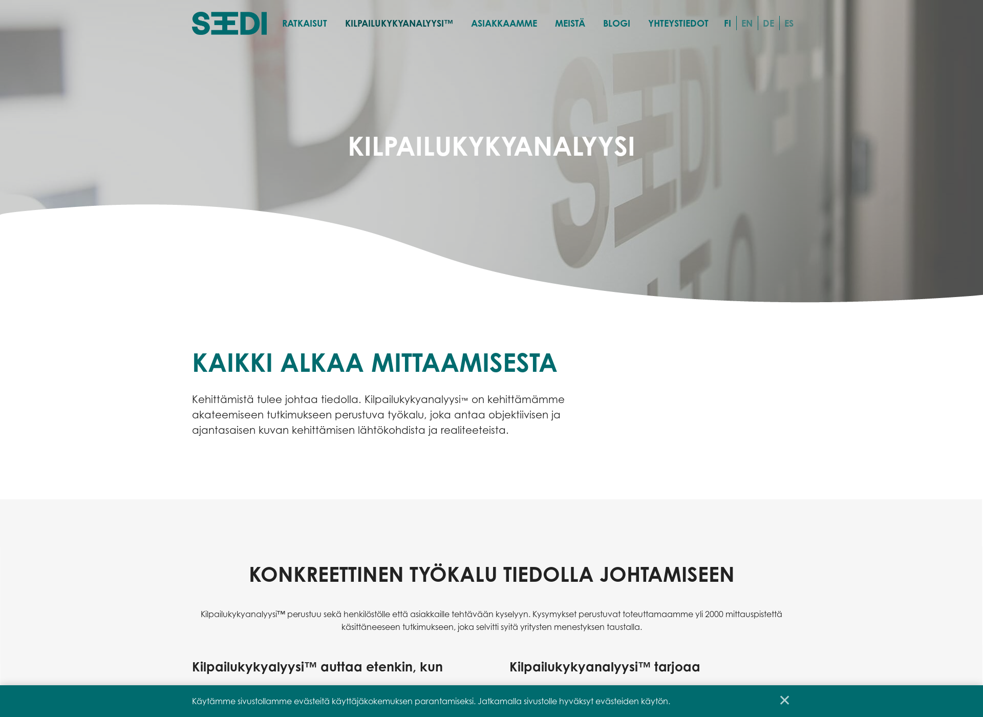 Screenshot for kilpailukykyanalyysi.fi