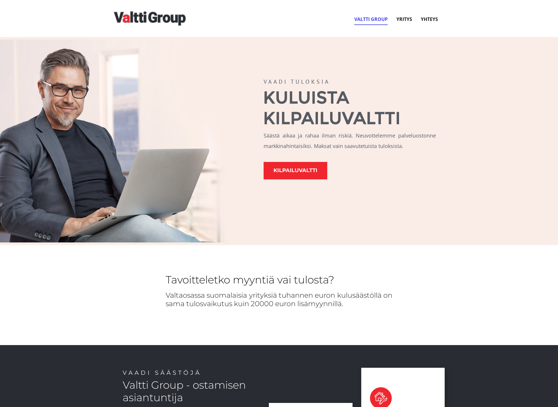 Skärmdump för kilpailuvaltti.fi