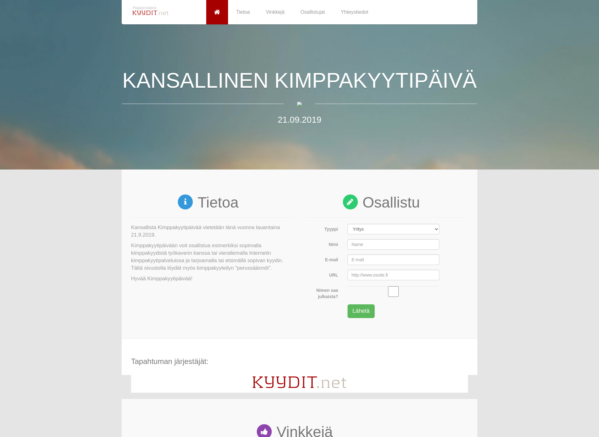 Screenshot for kimppakyytipäivä.fi