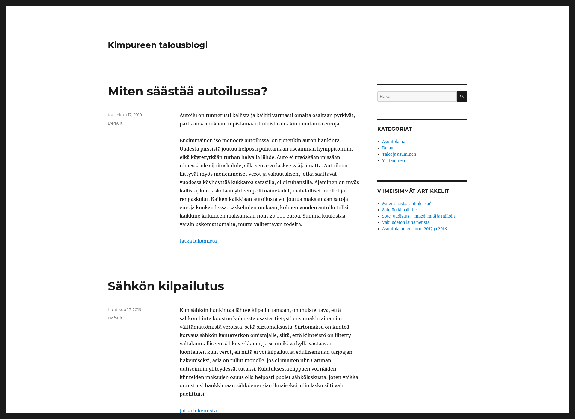 Näyttökuva kimpure.fi