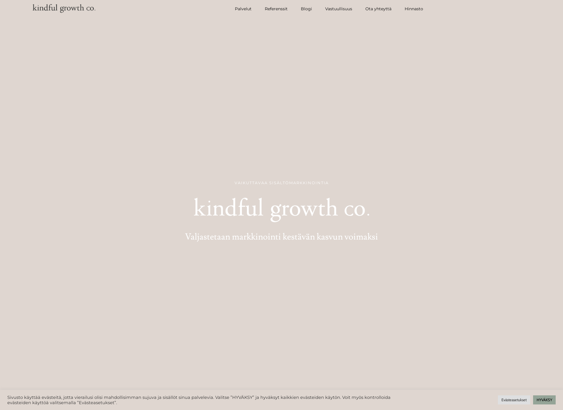 Screenshot for kindful.fi
