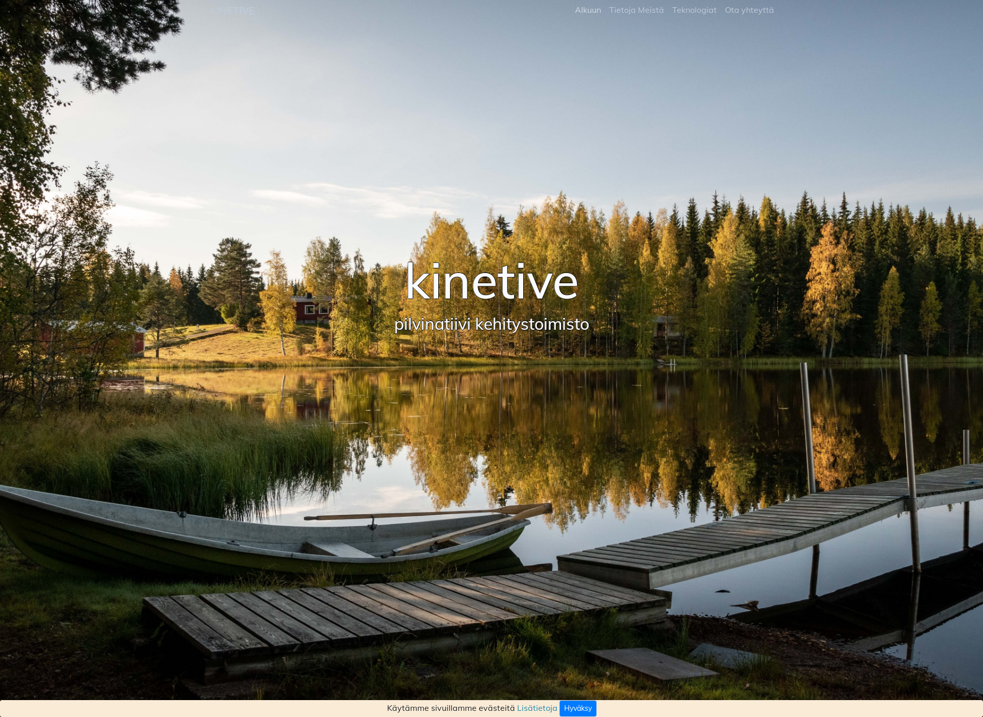 Skärmdump för kinetive.fi