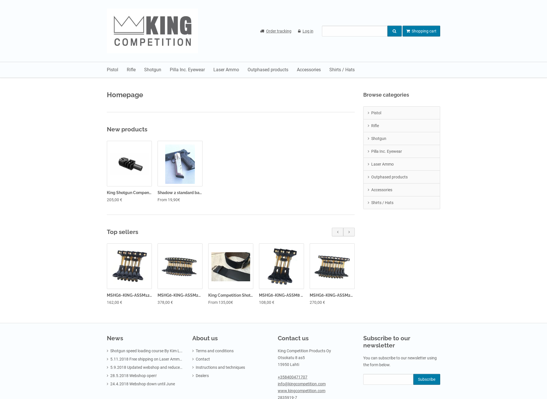 Skärmdump för kingcompetitionproducts.com