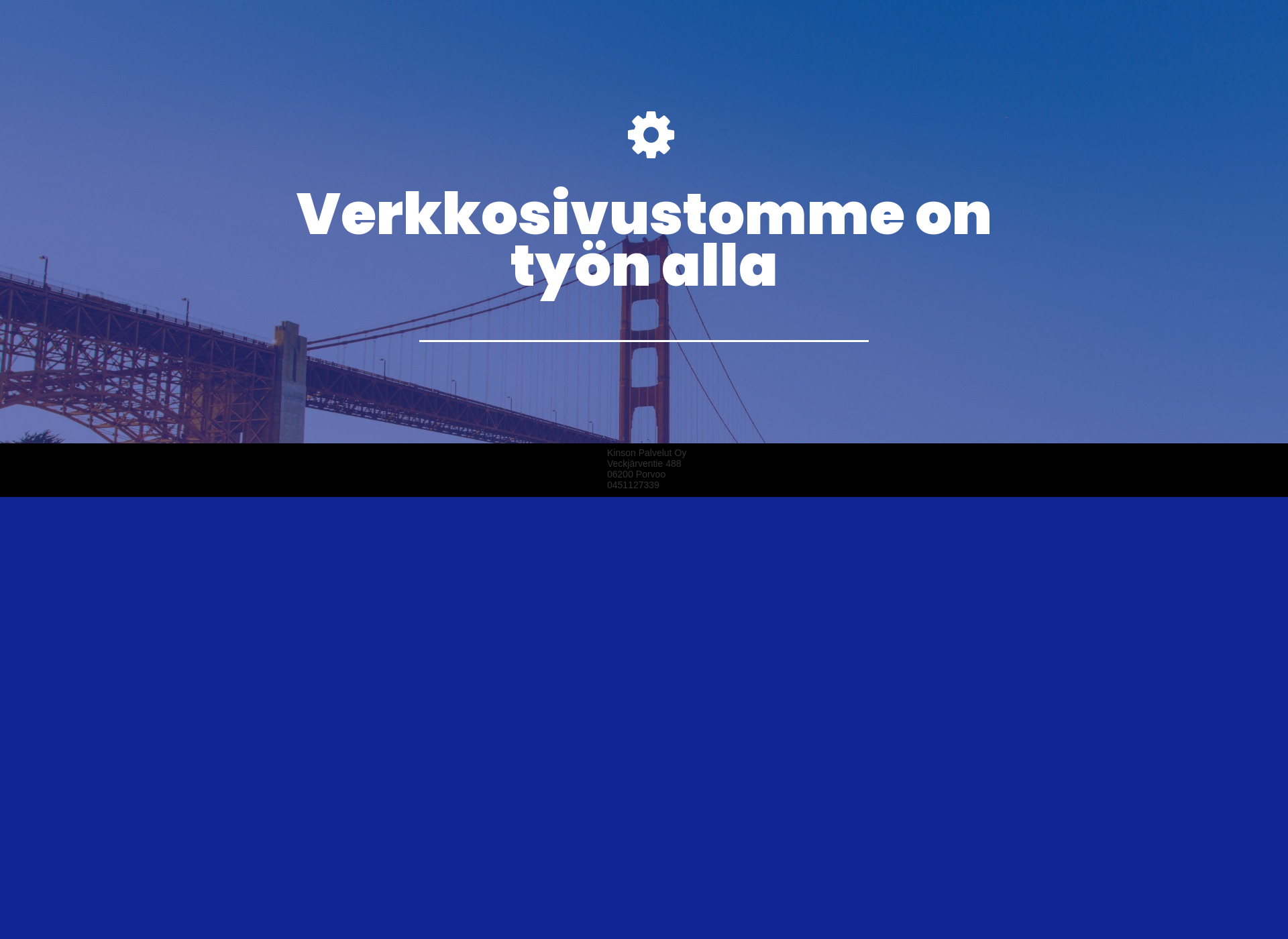 Skärmdump för kinsonpalvelut.fi