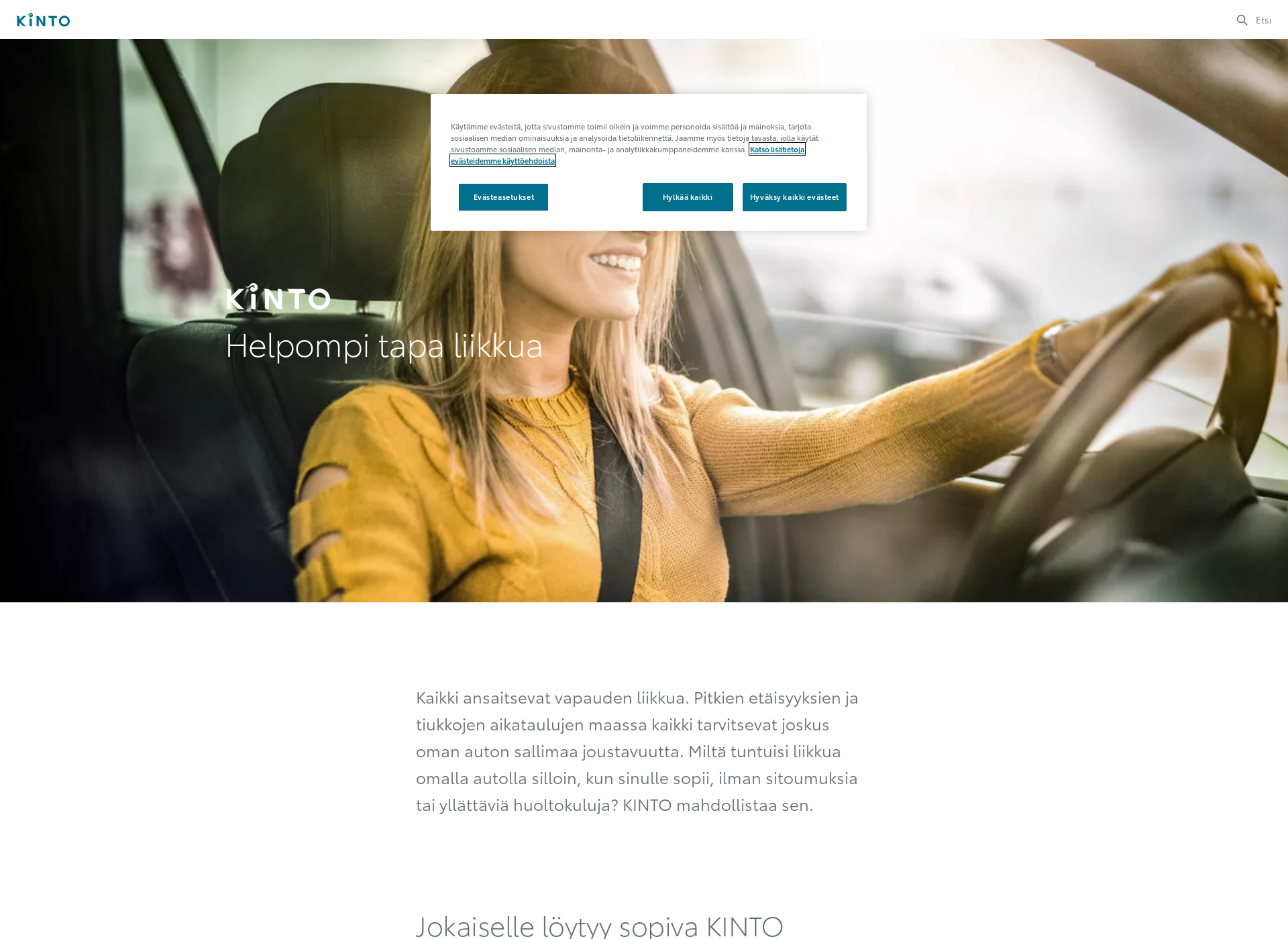 Screenshot for kinto-mobility.fi