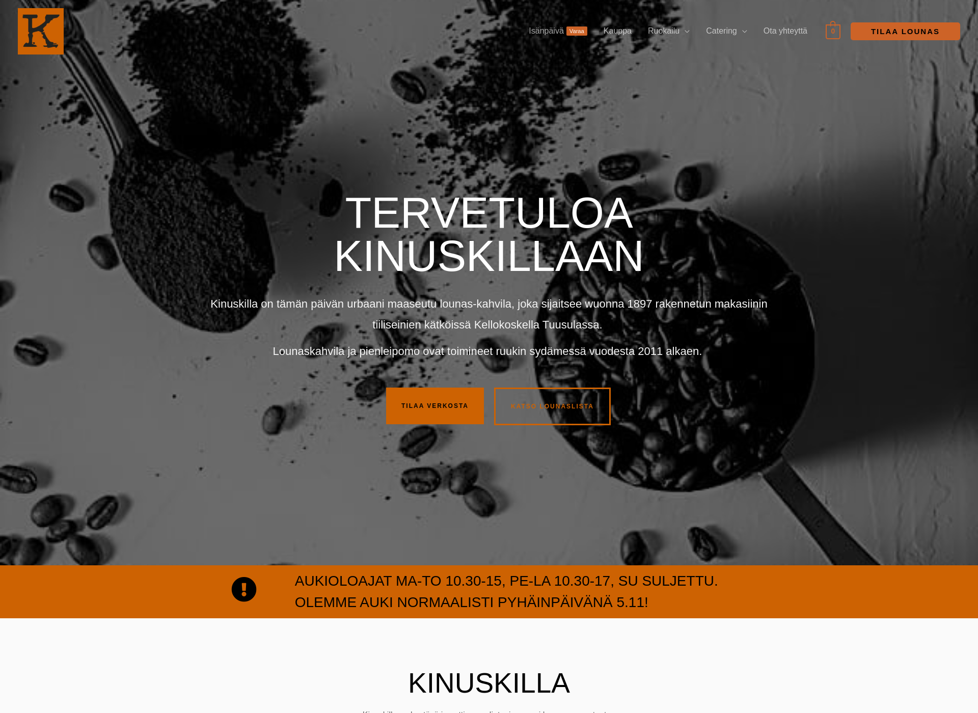 Screenshot for kinuskilla.fi