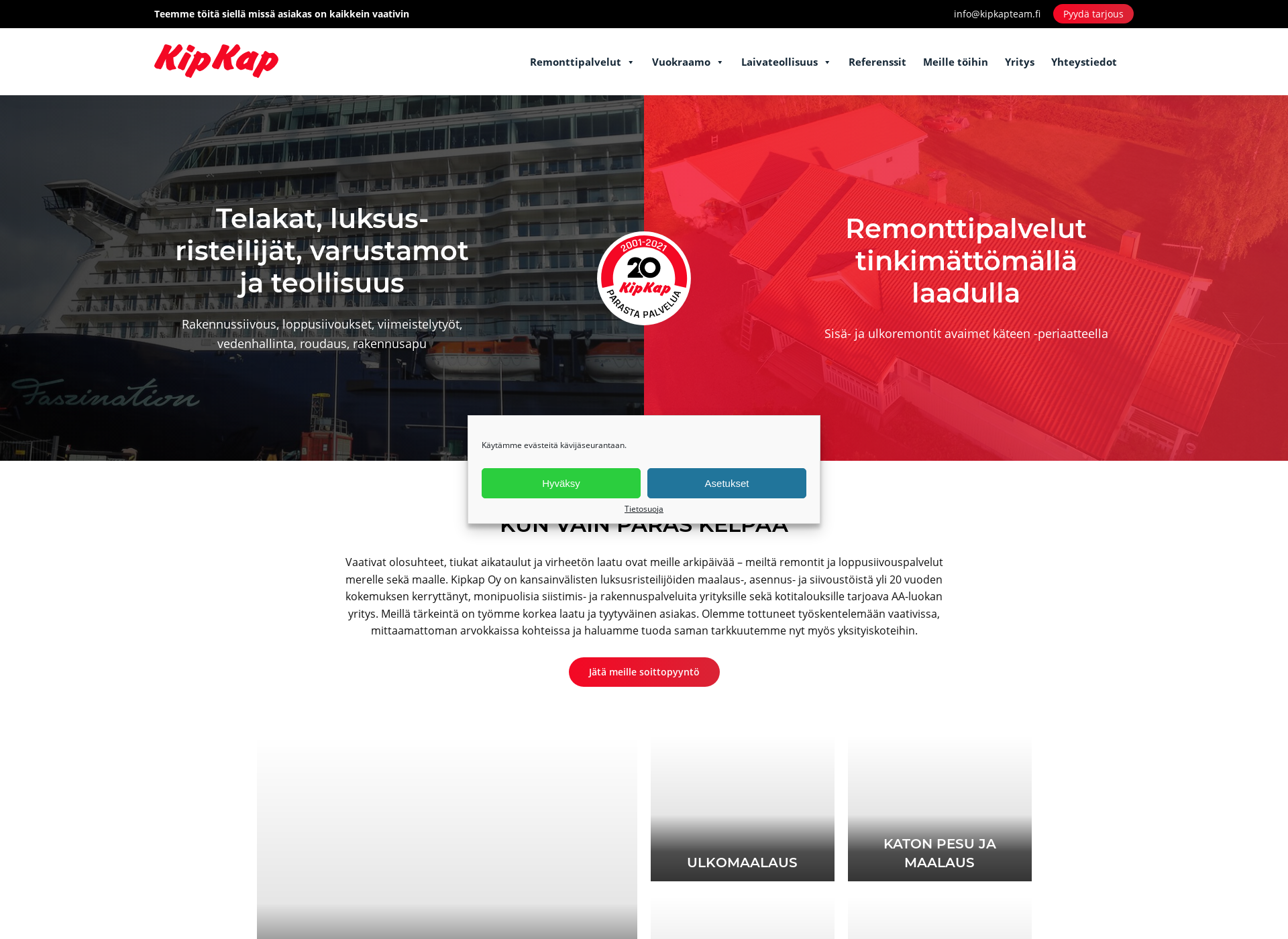 Screenshot for kipkapteam.fi