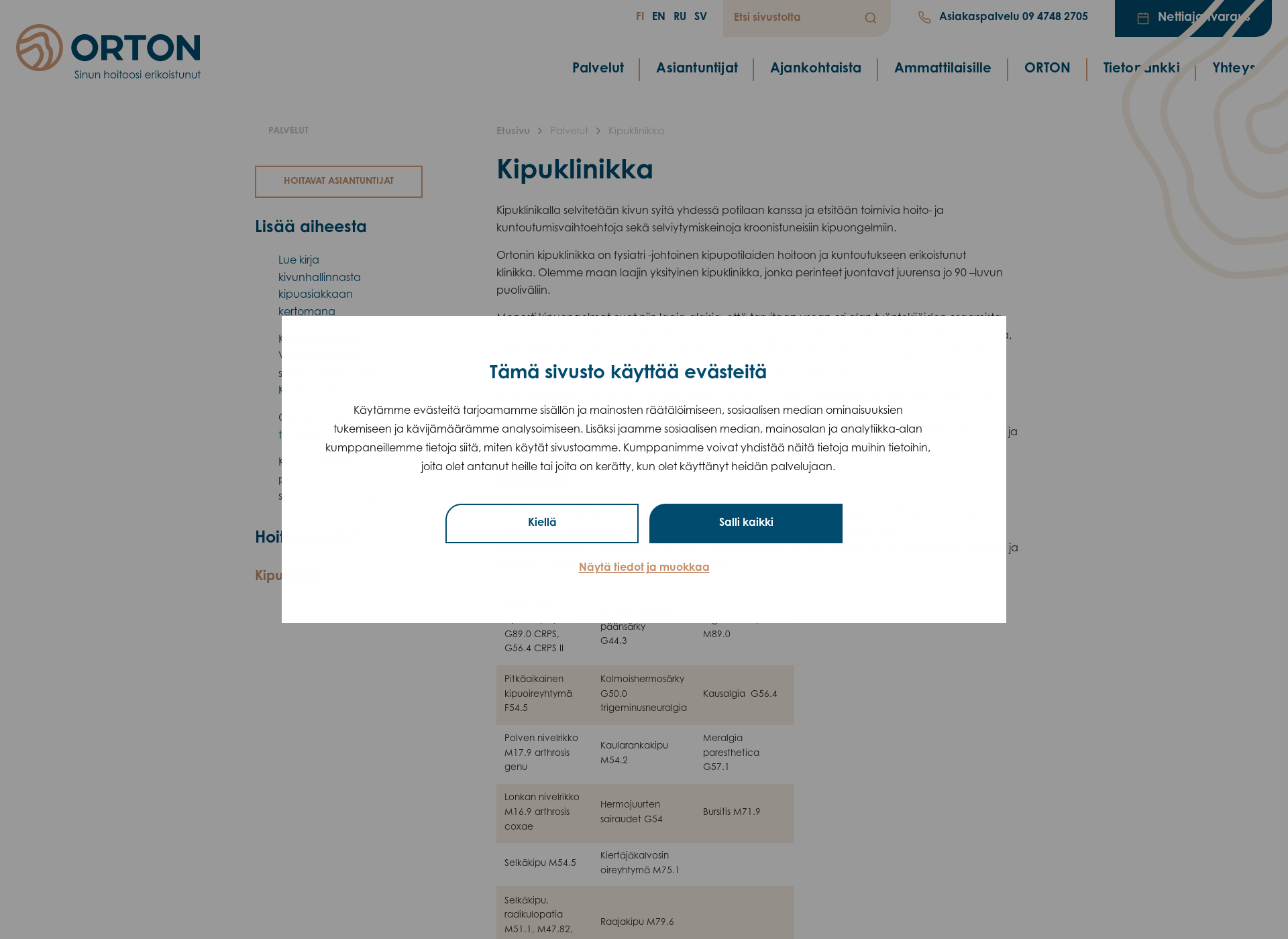 Screenshot for kipupoli.fi