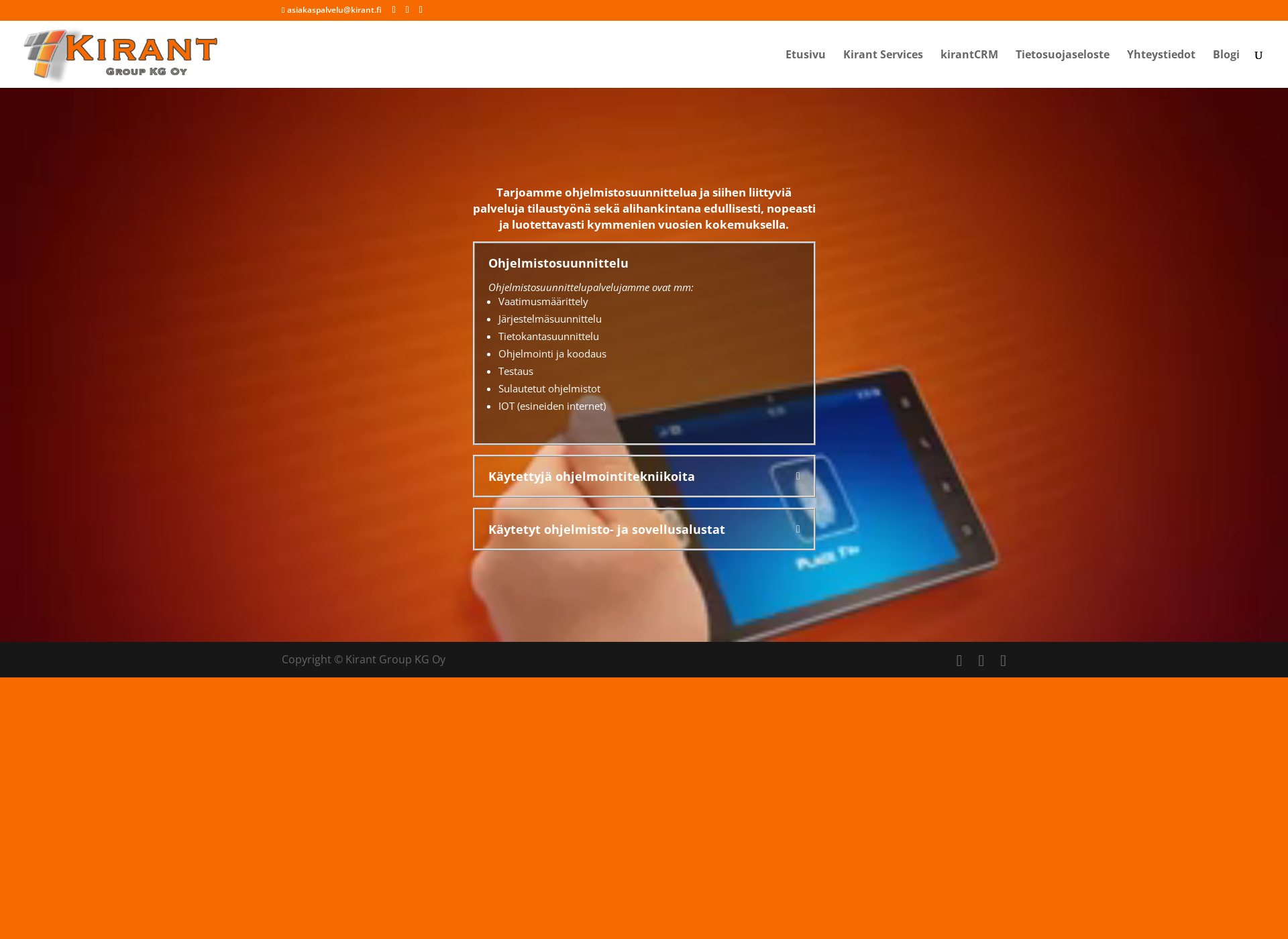Screenshot for kirant.fi