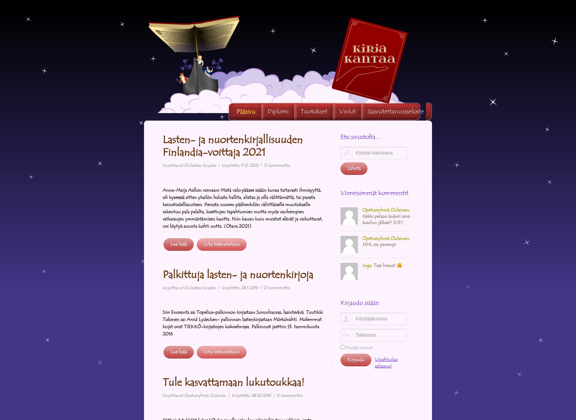 Screenshot for kirjakantaa.fi