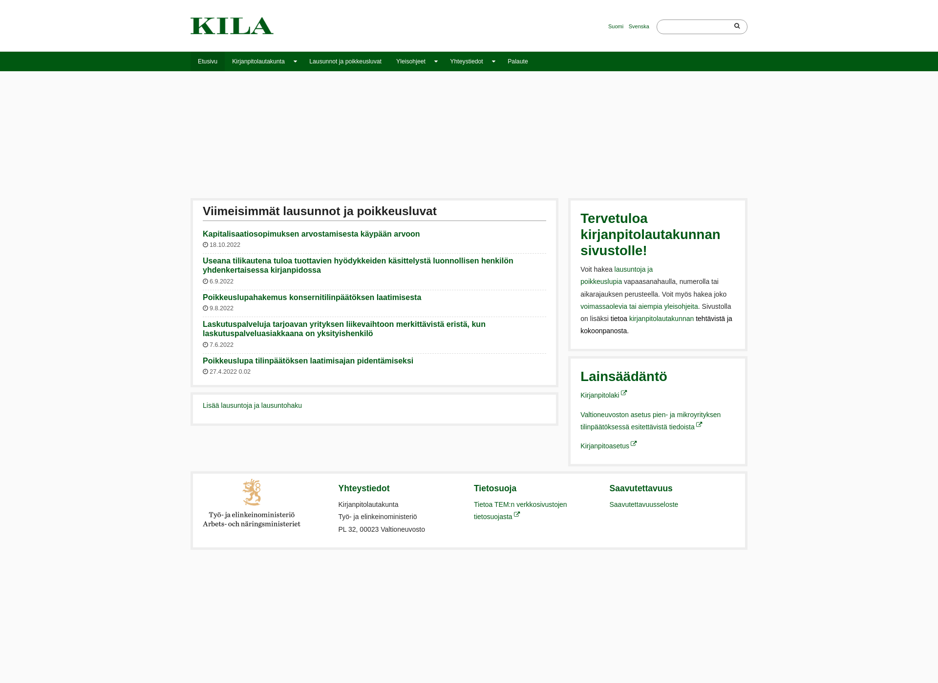 Screenshot for kirjanpitolautakunta.fi