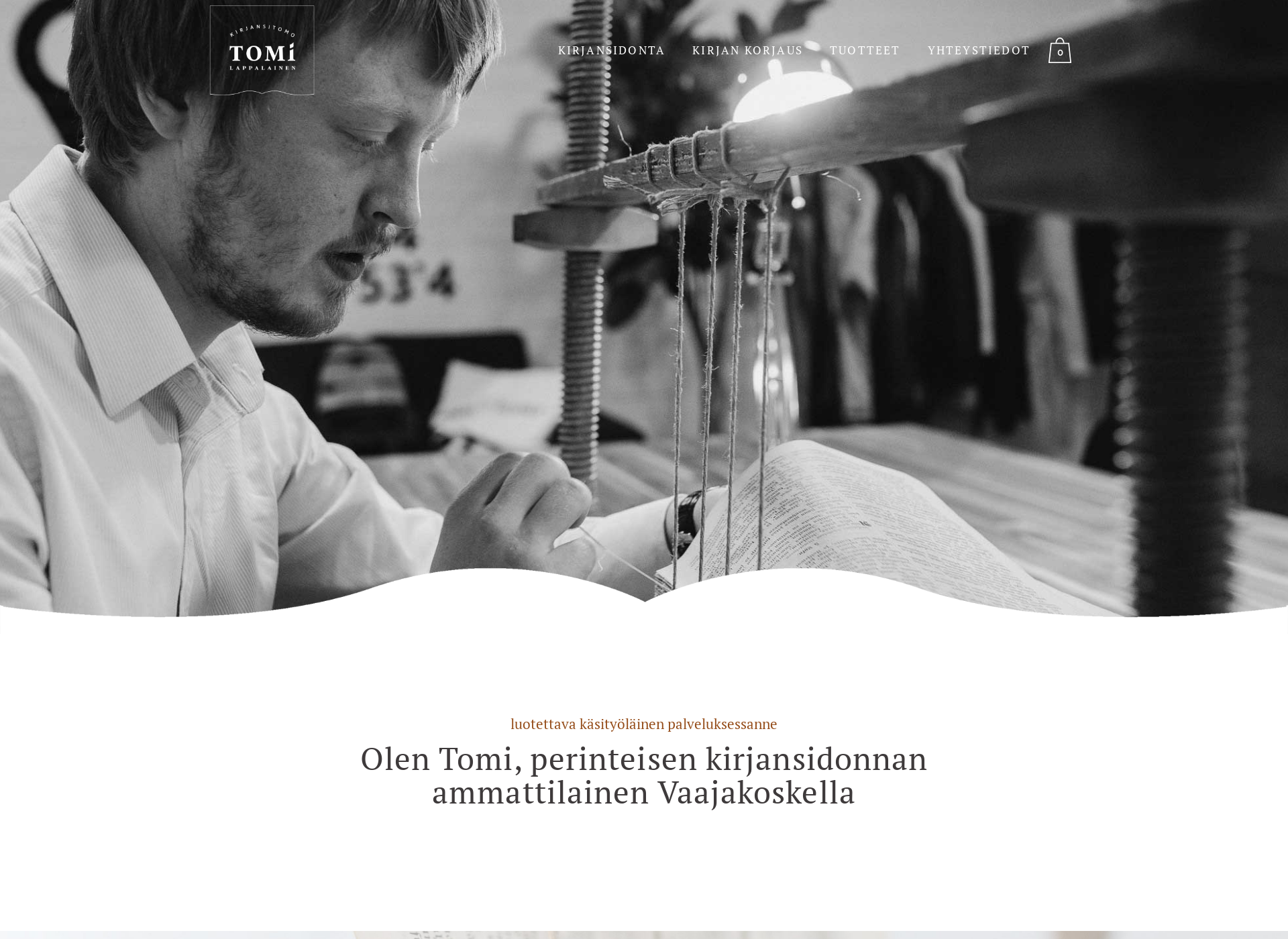Skärmdump för kirjansitojatomi.fi
