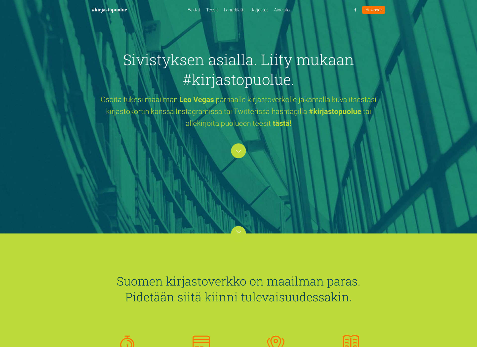 Screenshot for kirjastopuolue.fi