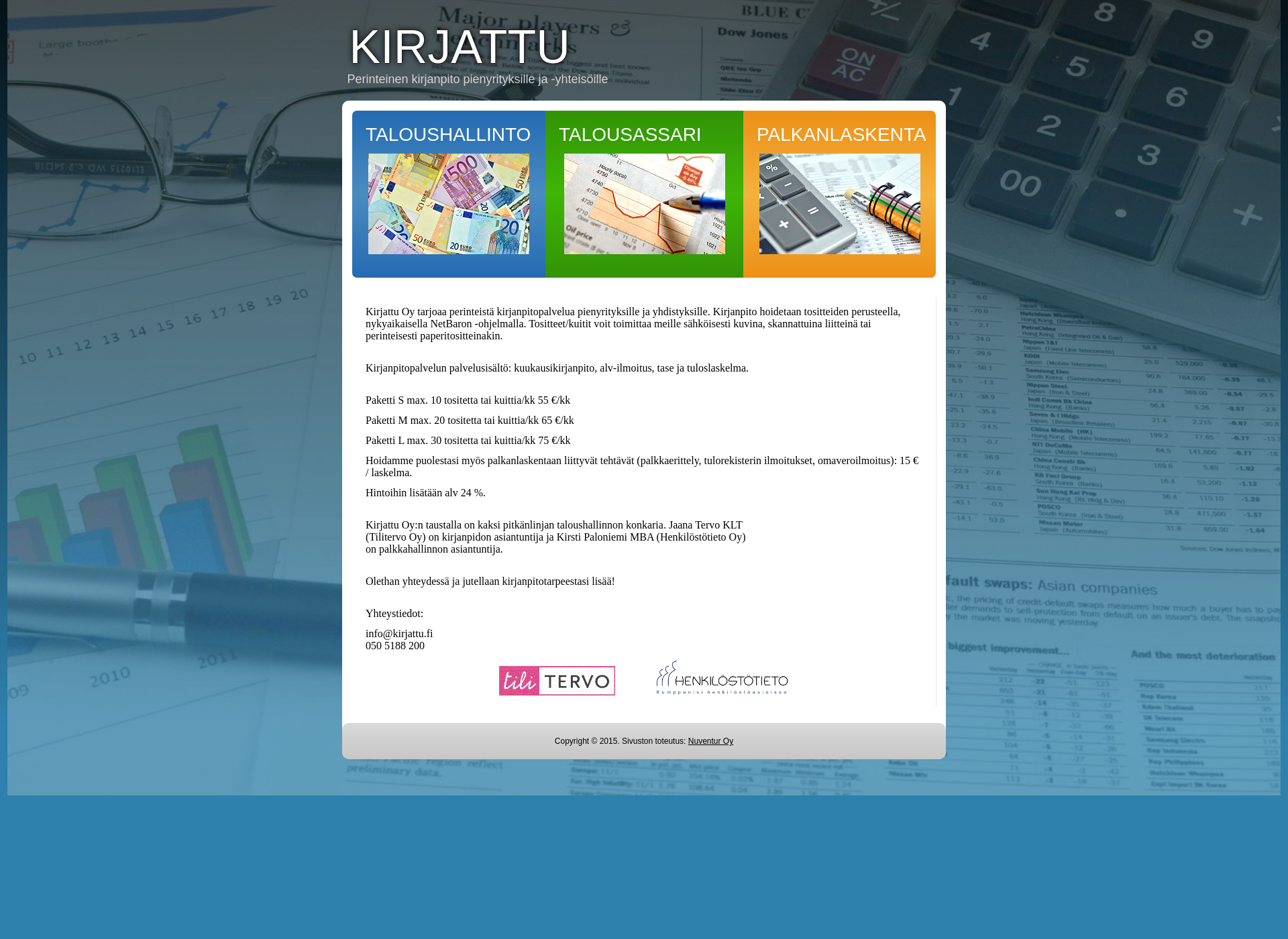 Screenshot for kirjattu.fi