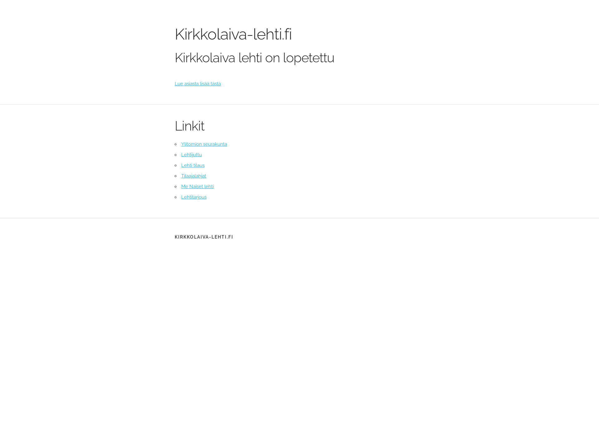 Screenshot for kirkkolaiva-lehti.fi