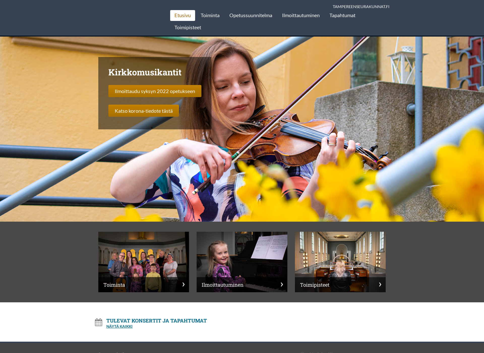 Screenshot for kirkkomusikantit.fi