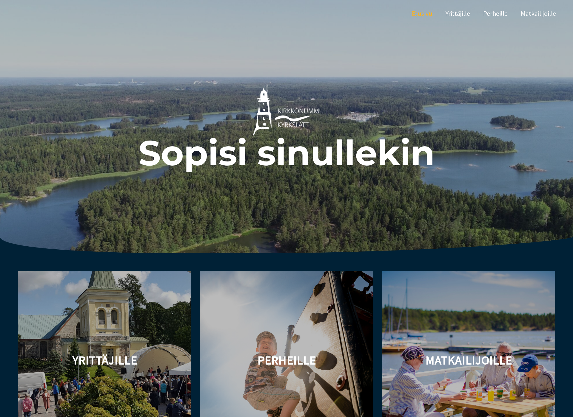 Screenshot for kirkkonummelle.fi