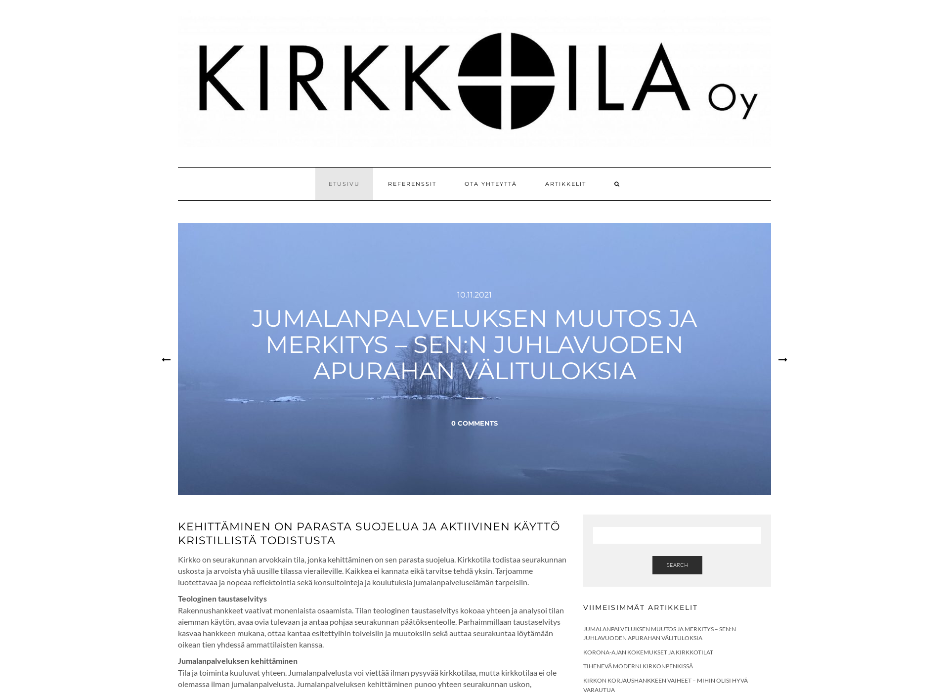 Screenshot for kirkkotila.fi