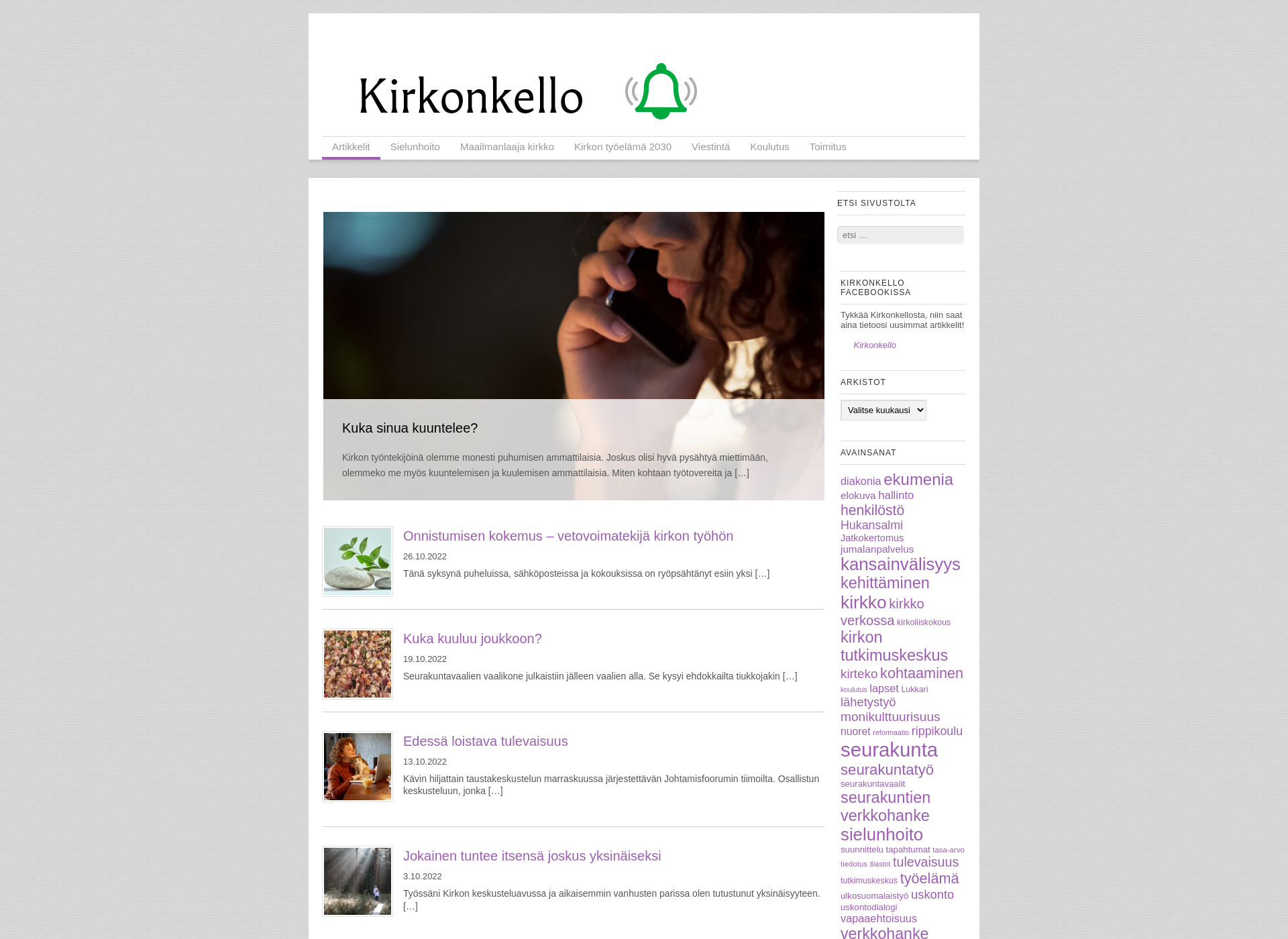 Screenshot for kirkonkello.fi