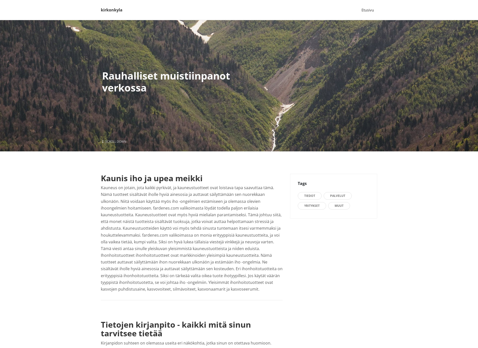 Screenshot for kirkonkyla.fi