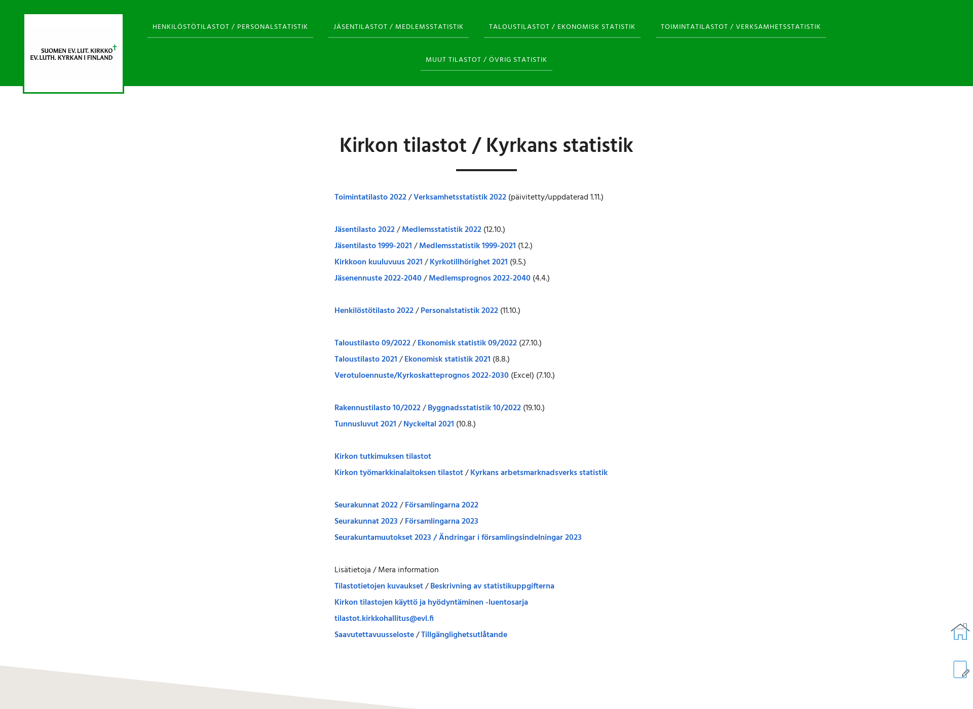 Screenshot for kirkontilastot.fi