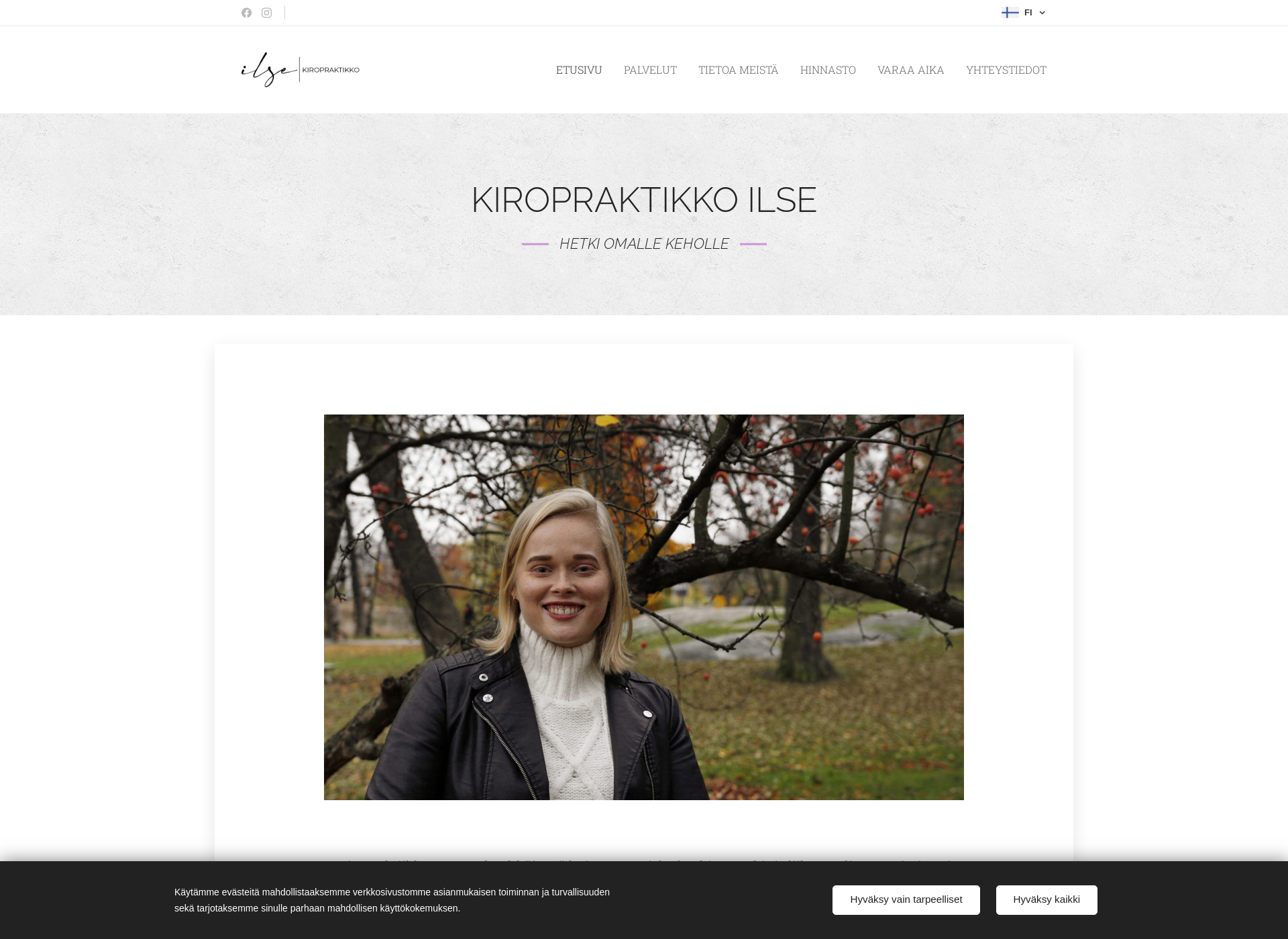 Screenshot for kiropraktikkoilse.fi