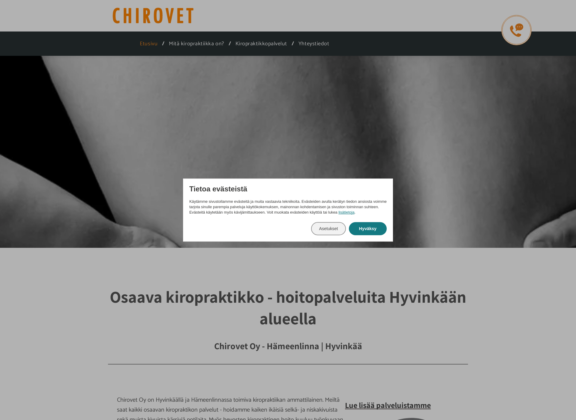 Screenshot for kiropraktikkojukkamartola.fi