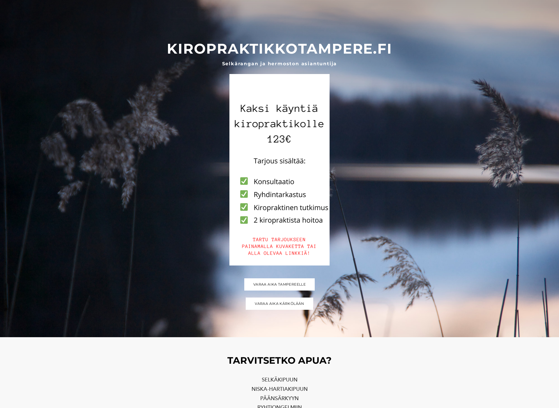 Screenshot for kiropraktikkoperttu.fi