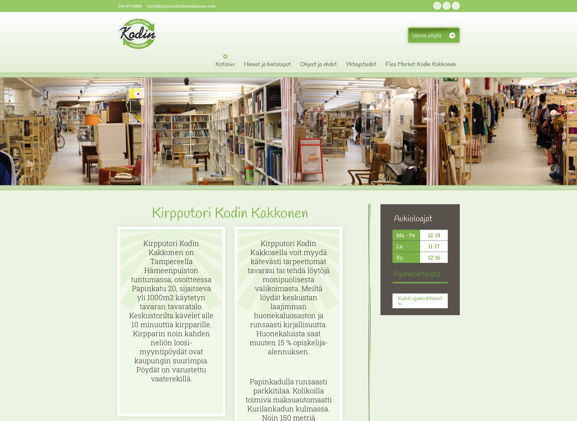 Skärmdump för kirpputorikodinkakkonen.com