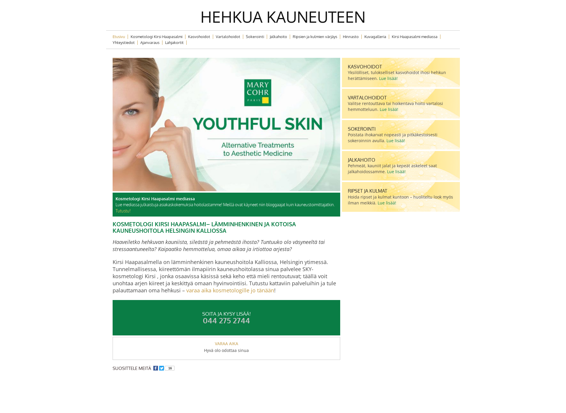 Screenshot for kirsihaapasalmi.fi