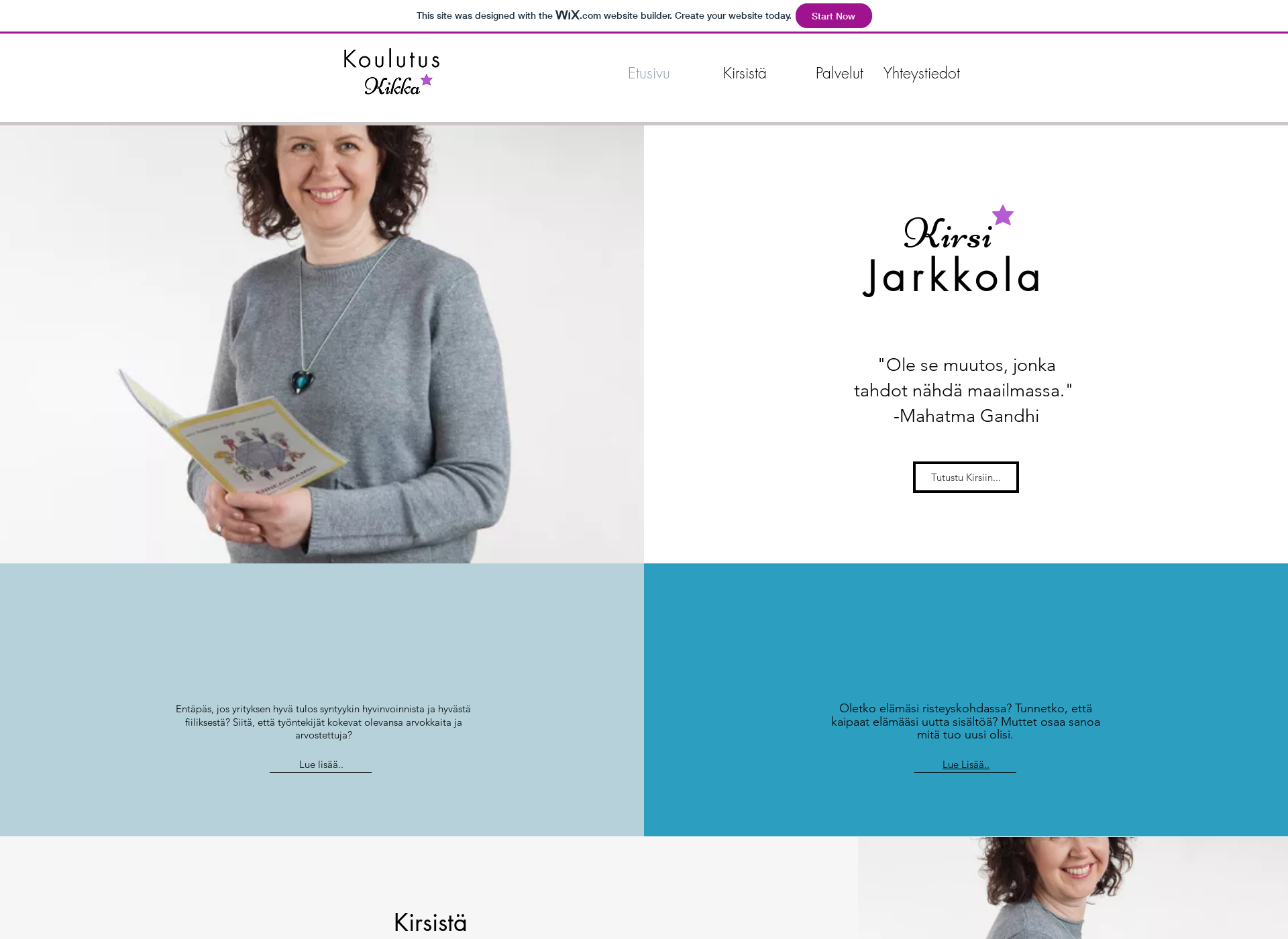 Skärmdump för kirsijarkkola.fi