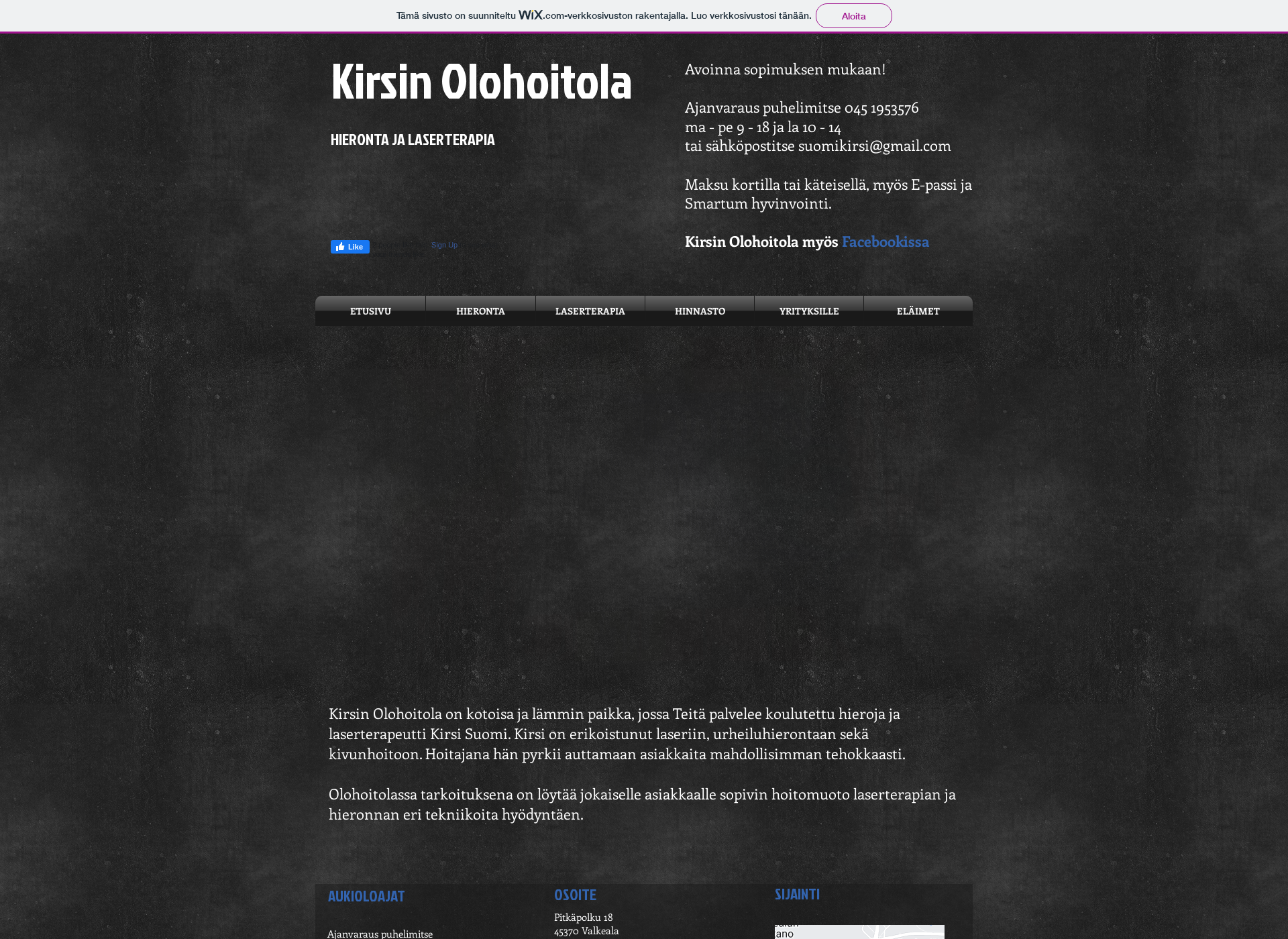 Screenshot for kirsinolohoitola.fi
