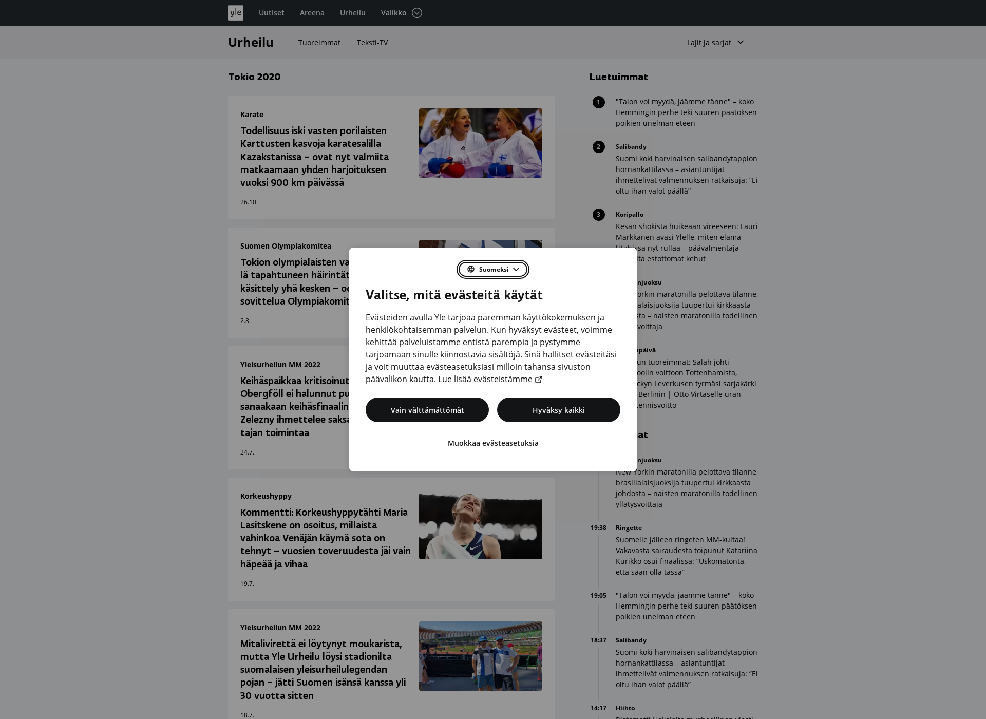 Screenshot for kisaopas.fi
