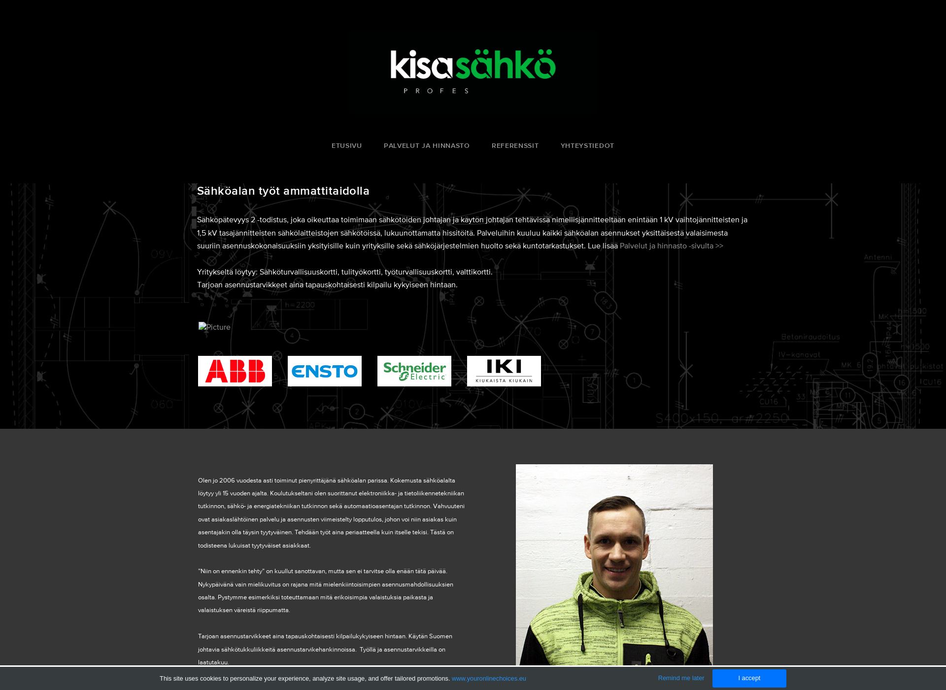 Skärmdump för kisasahko.fi