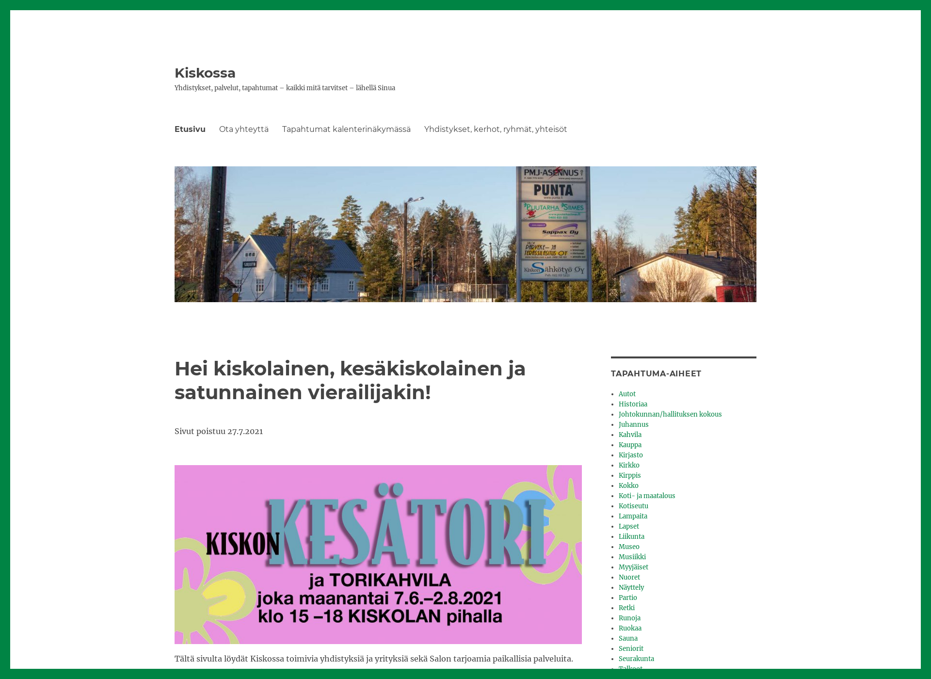 Screenshot for kiskossa.fi