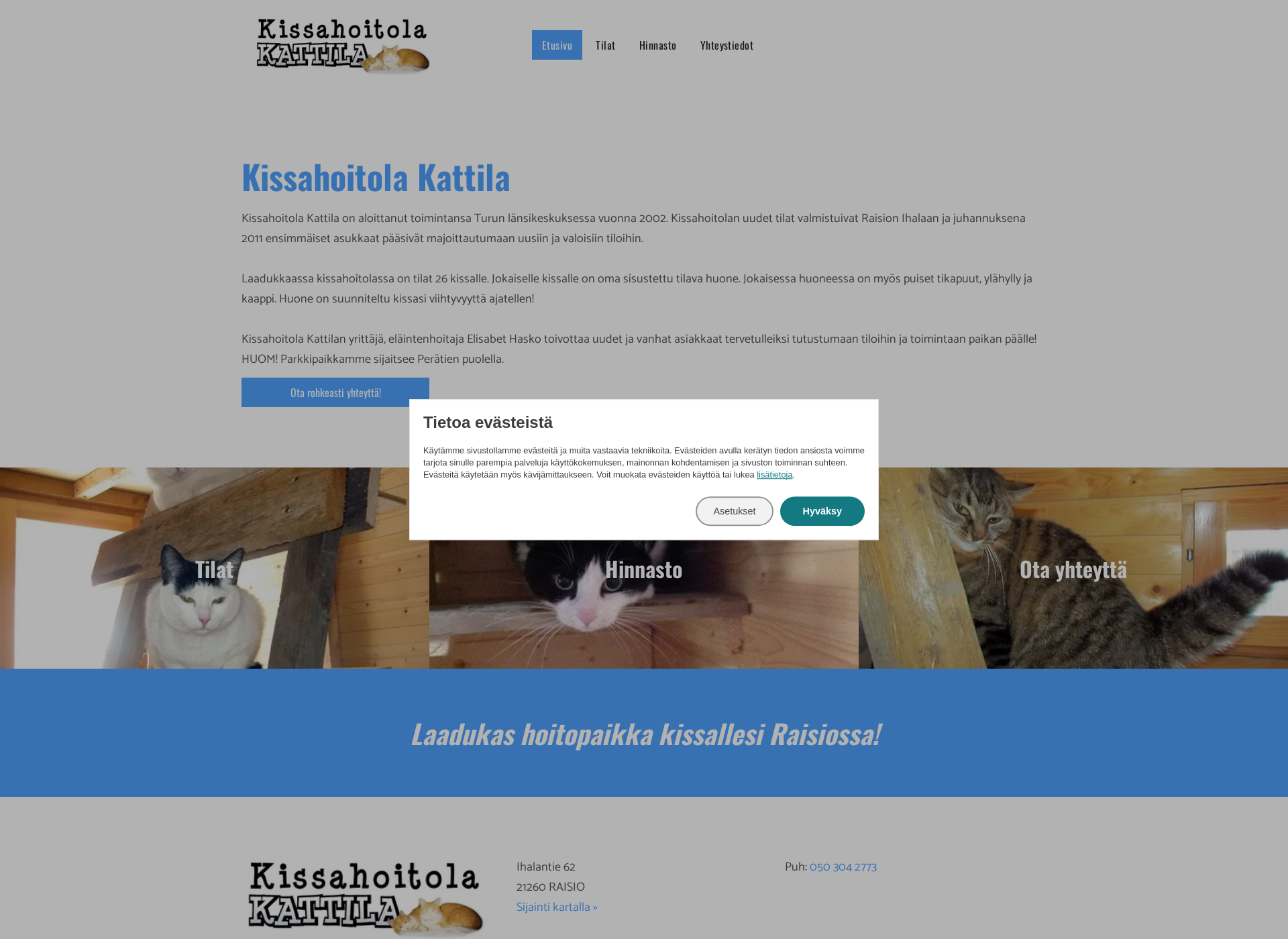 Screenshot for kissahoitolakattila.fi