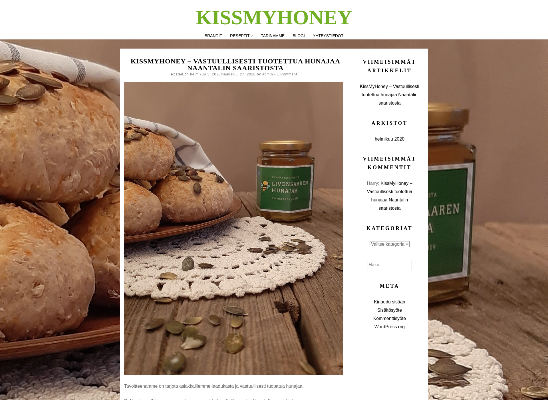 Screenshot for kissmyhoney.fi