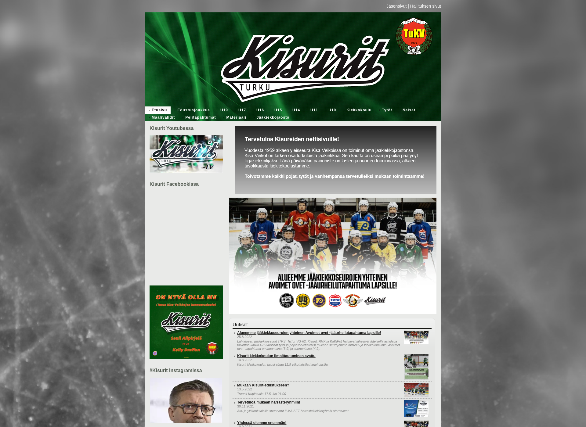 Screenshot for kisurit.fi