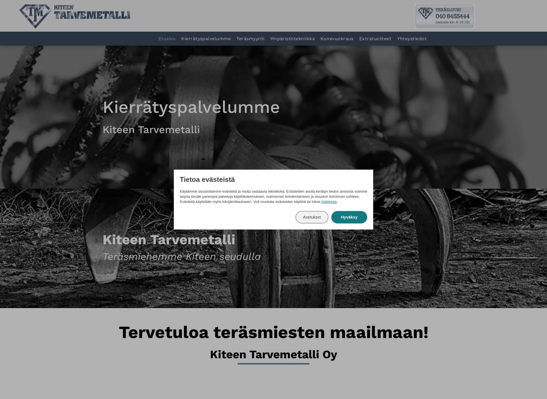 Screenshot for kiteentarvemetalli.fi