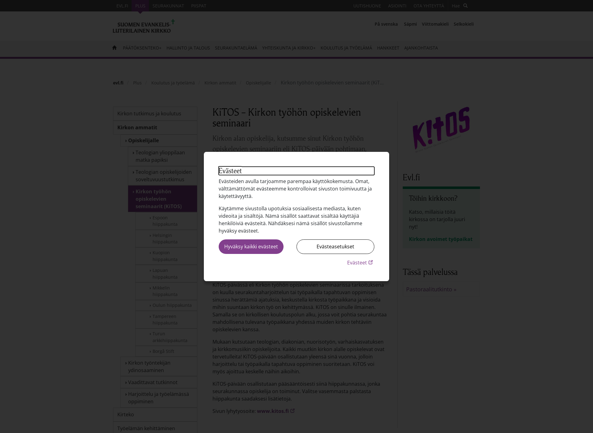 Screenshot for kitos.fi