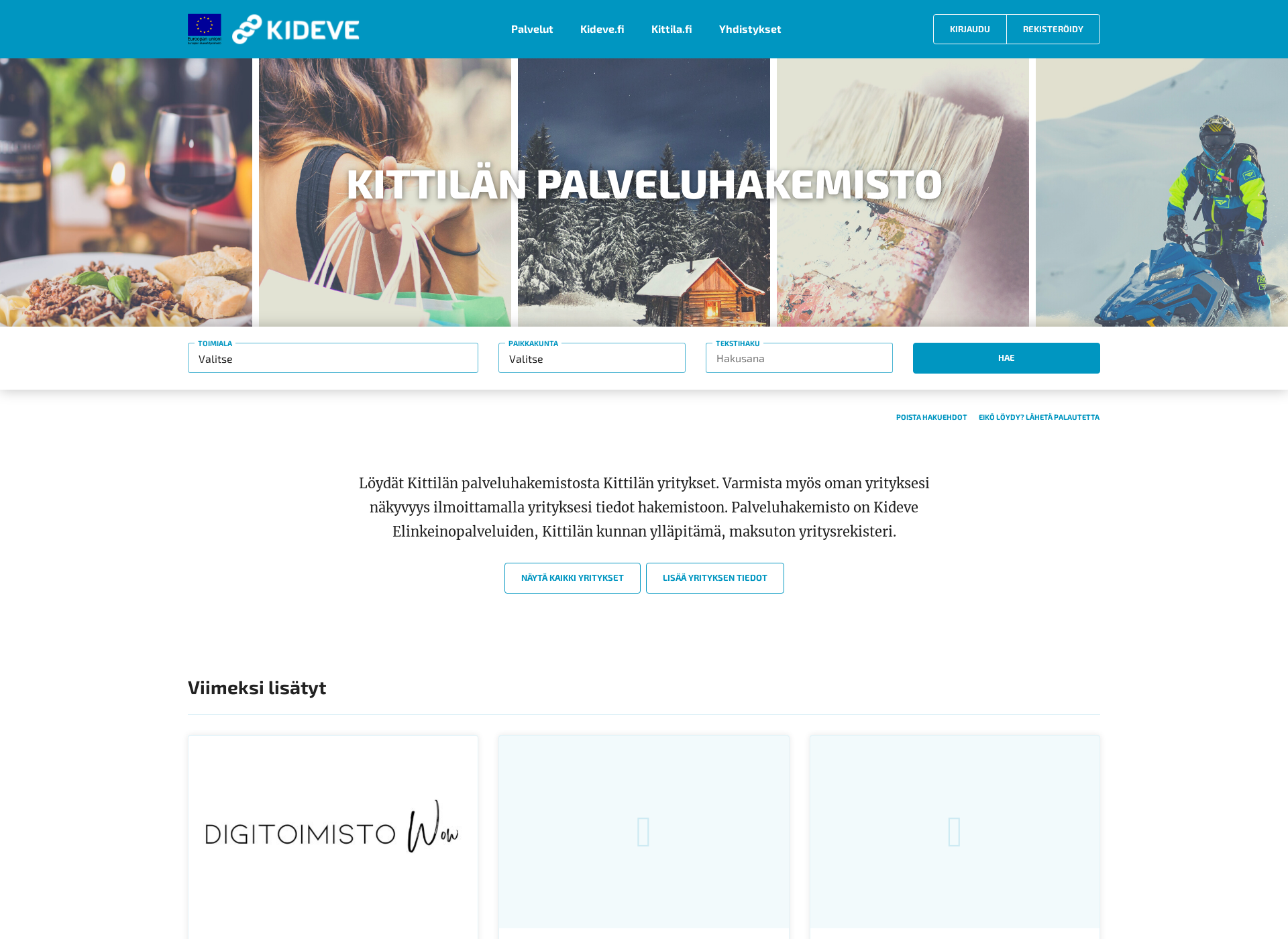 Screenshot for kittilanpalvelut.fi