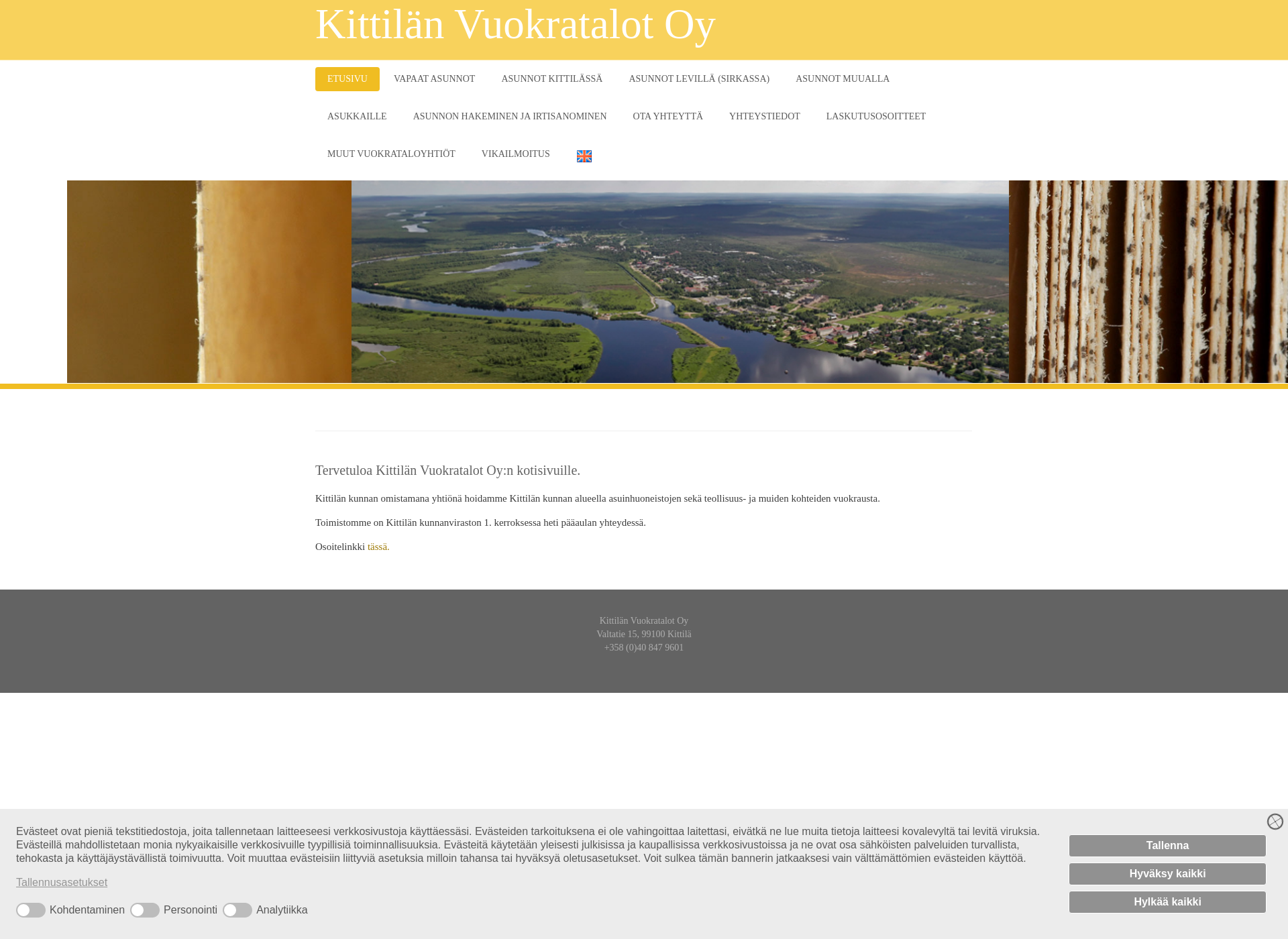 Screenshot for kittilanvuokratalot.fi